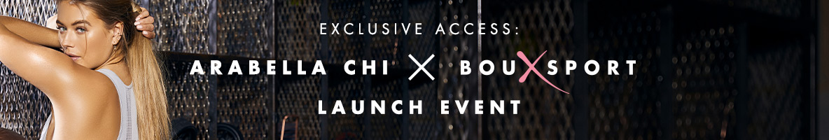 Exclusive Access Arabella Chi x Boux Sport launch event title